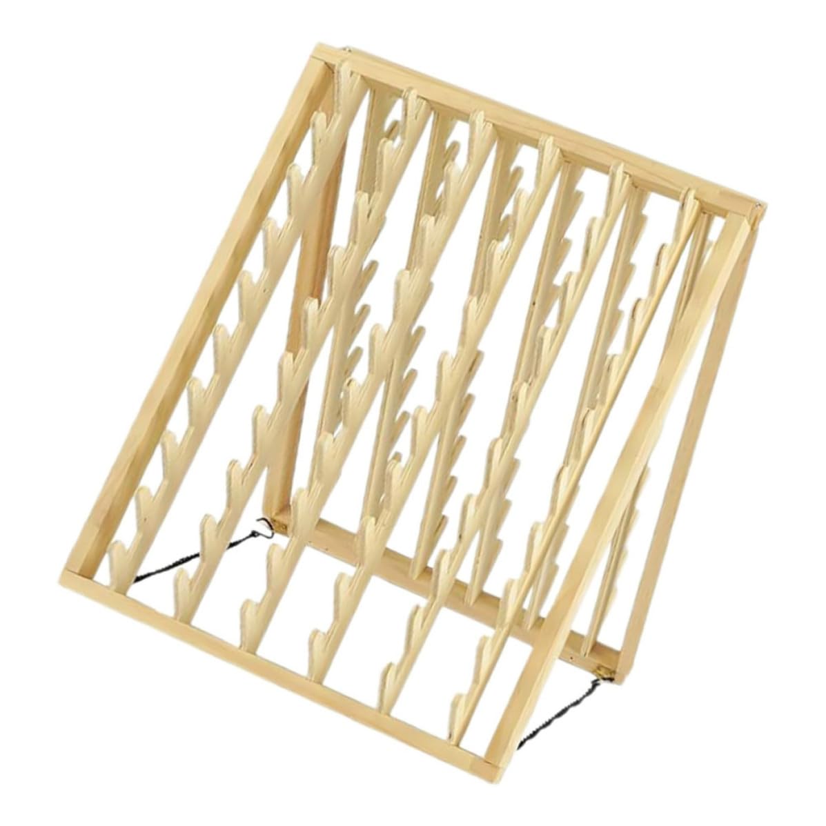 UKCOCO Support Mural et Porte-fils à Quilter pour Extensions de Cheveux en Bois Organisateur de Fournitures de Couture Rack de Coiffure Multifonctionnel Design pour Salon de Coiffure