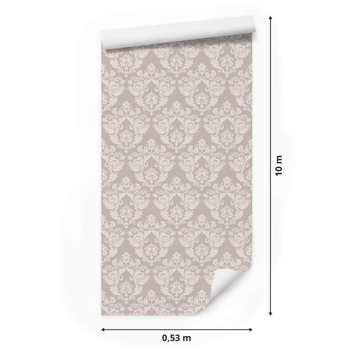 Muralo Tapeta 10 m, rolka włókniny, ornamenty, minimalistyczny, mozaika, geometryczny wzór, tapeta z włókniny, 1000 x 53 cm, tapeta ścienna, do salonu, sypialni, nowoczesna dekoracja ścienna
