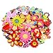 PP OPOUNT 100 Pieces PVC Shoe Charms 64 Different Shapes Jibbitz Charms Including 36 Pairs Same Pattern and 28 Pieces Single Pattern Jibbitz Charms for Croc& Jibbitz Bands Bracelet Wristband