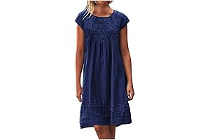 Cotton Linen Women's Summer Dresses 2024