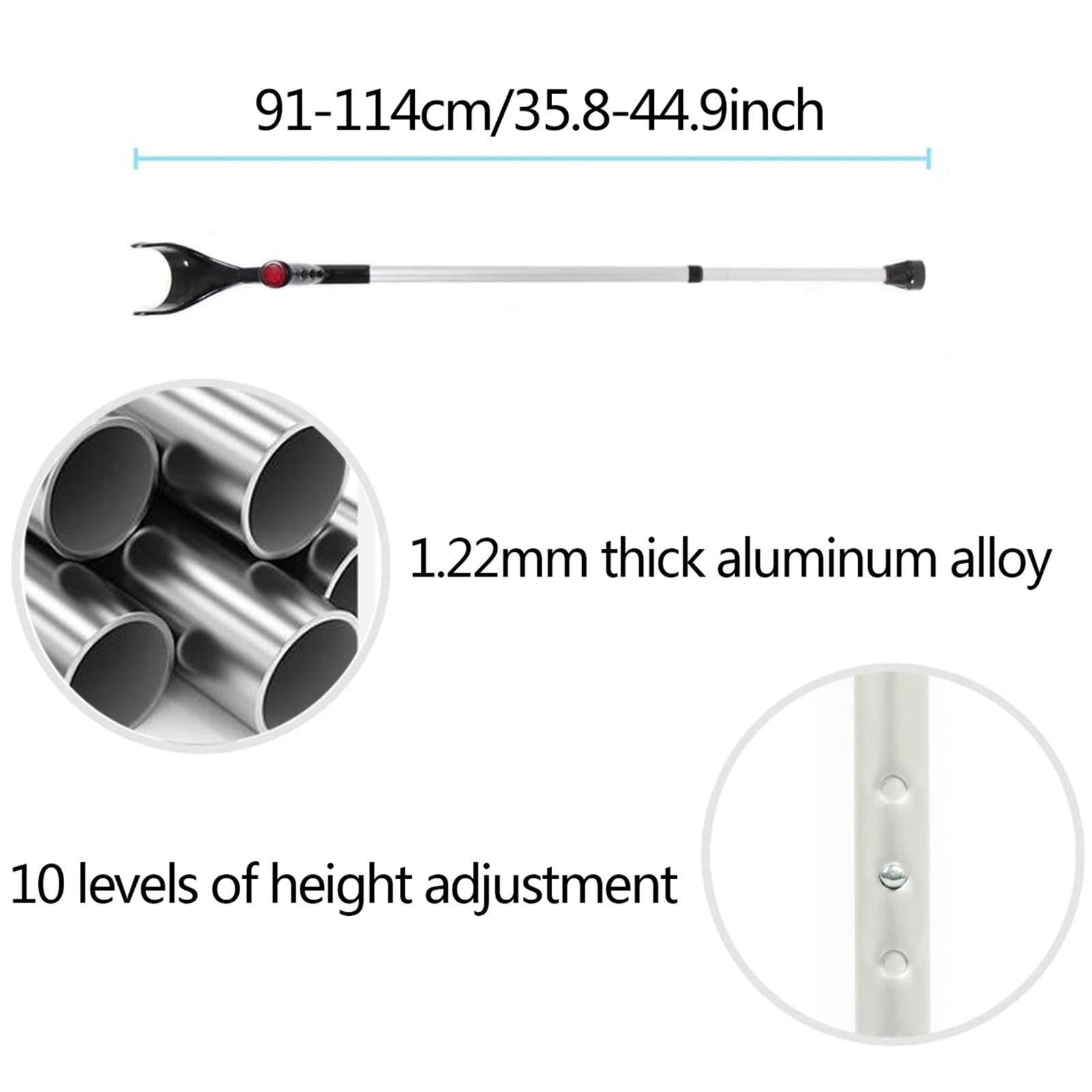 Stampelle per avambraccio per Adulti/Giovani (1 Paio), stampelle per braccioli Regolabili per Camminare, stampelle in Alluminio Leggero con Gomma Antiscivolo