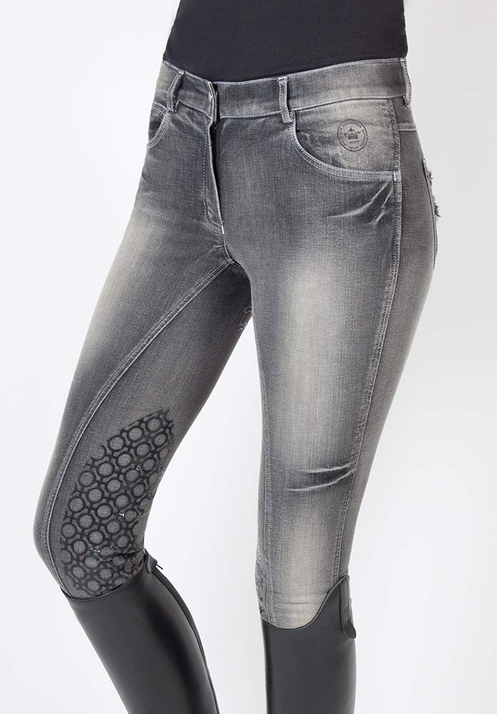 Pfiff Zahra Vollbesatz Silikon Grip Pantaloni da Equitazione. Bambina