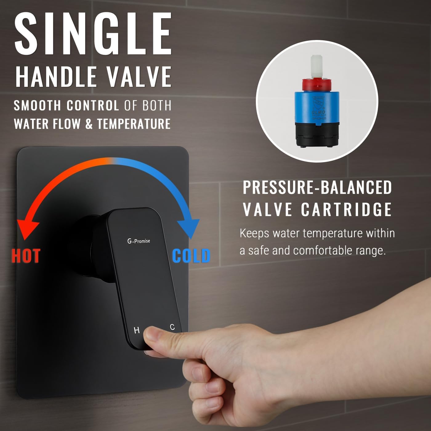 All Metal Shower Faucet Set, Dual Square Shower Head System with Handheld Wand, Diverter, Hose Complete Combo, Pressure Balance Rough-in Valve and Tub Spout Included (Matte Black)