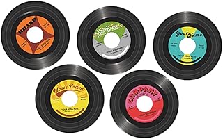 TEHAUX Discos De Vinil Vintage Decoração Ao Ar Livre Música Vinil Música Festa Decorações Estúdio Decoração De Quarto Discos De Vinil Decoração Música Pano De Fundo Adesivo De Parede