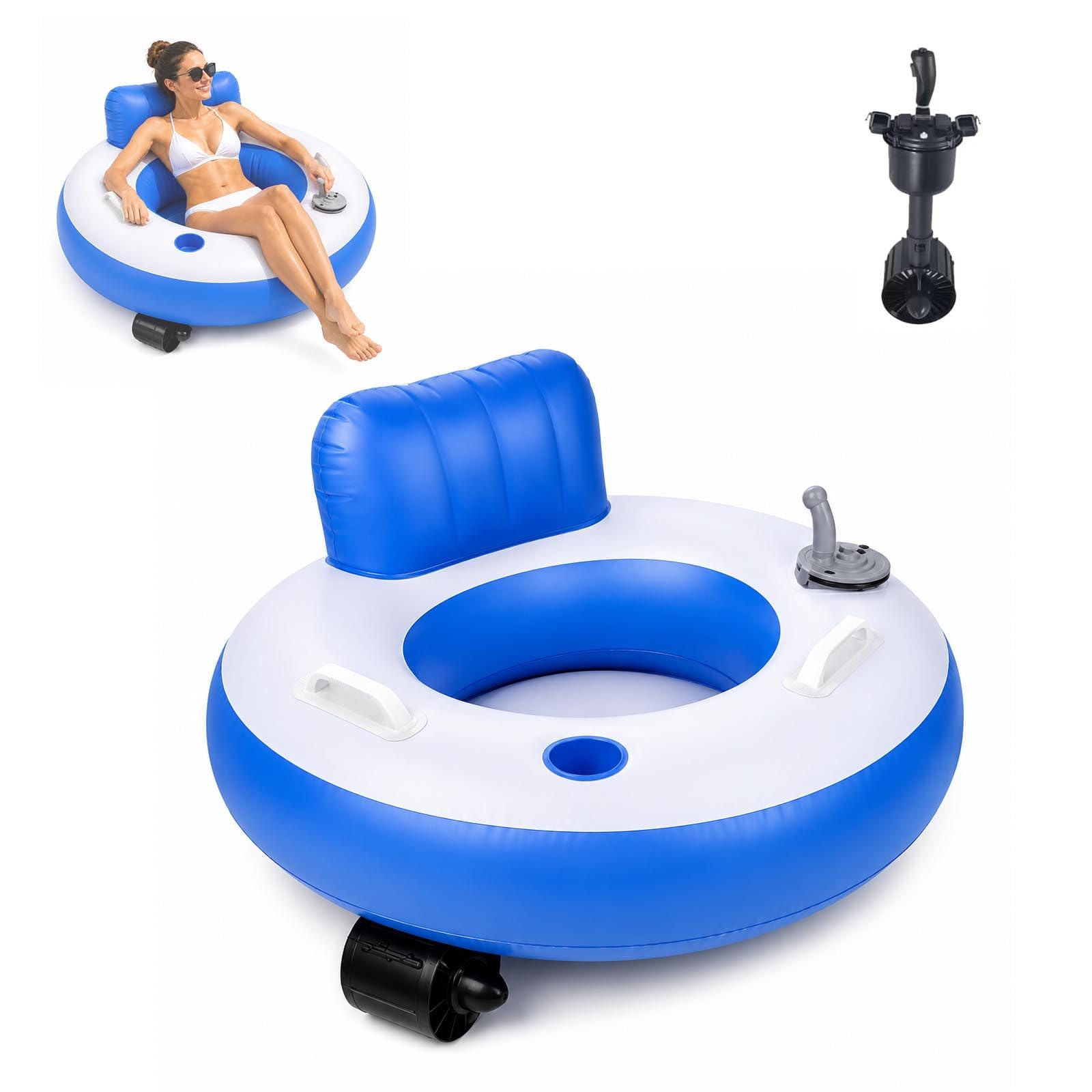 Lettino Gonfiabile Piscina Motorizzato, Galleggiante Elettrico per Adulti Cercle