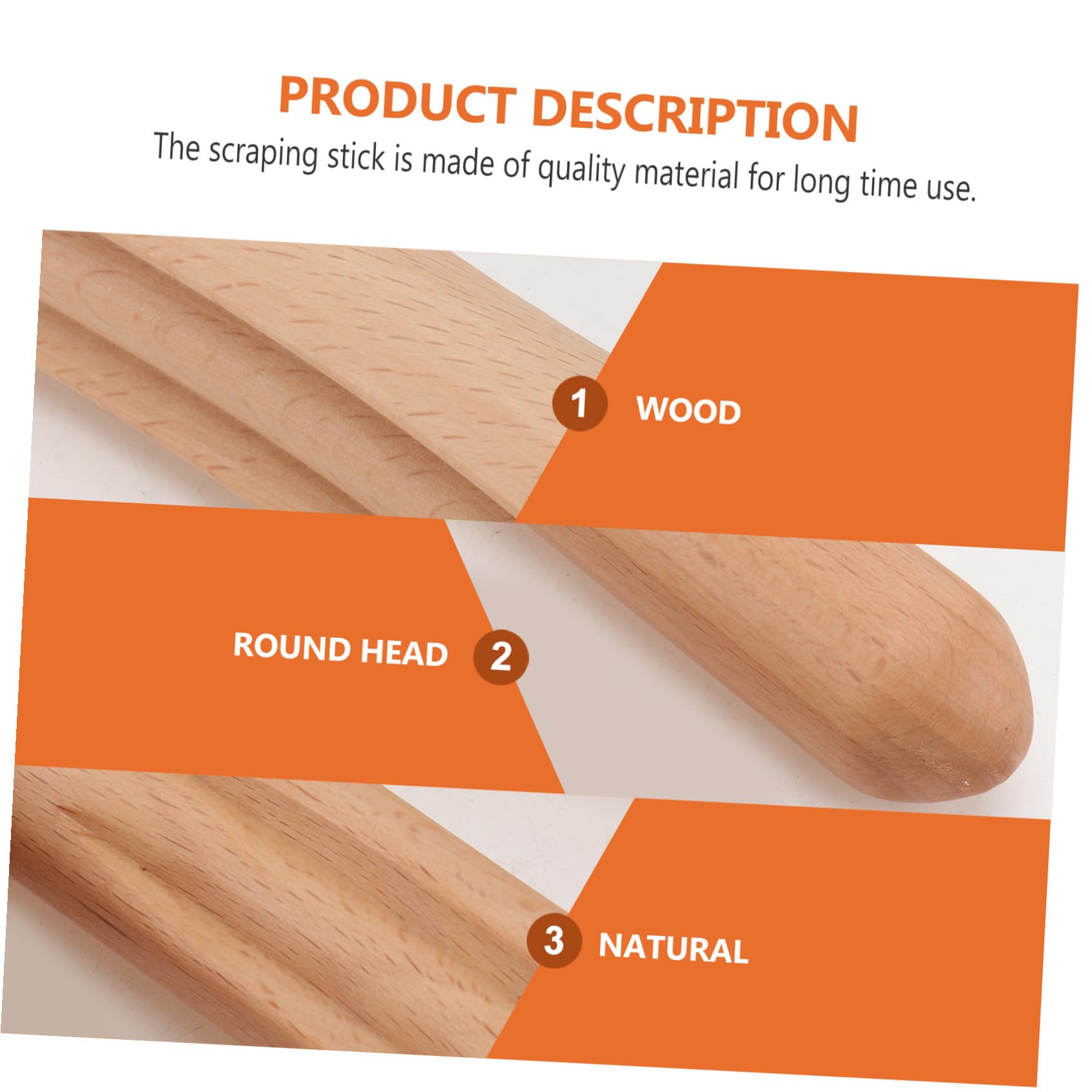 FRCOLOR 4pièces Bâtonnets De Massage Bois Gua Sha Barres Massage Bois Différentes Pour Corps Nuque Épaules Jambes