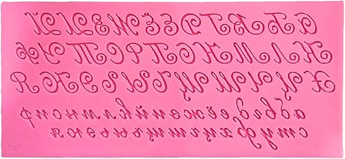 3D Artística Letra Rusa Silicona Pastel Fondant DIY Molde Escritura a mano C Bagel Silicona Molde para hornear