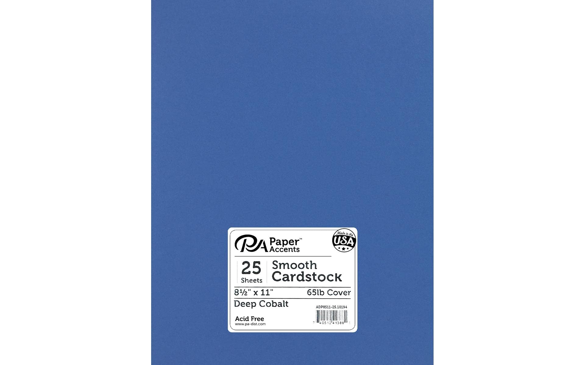 Cdstk Smooth 8.5x11 65lb 25pc Pk Deep Cobalt