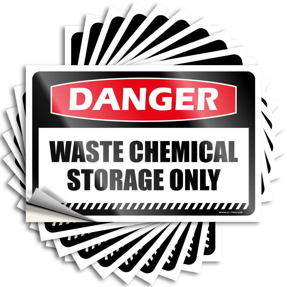 Country Room Decor Gamers Saying - Danger Waste Chemical Storage Only Helmet Waterproof Vinyl Sticker(12X18CM)