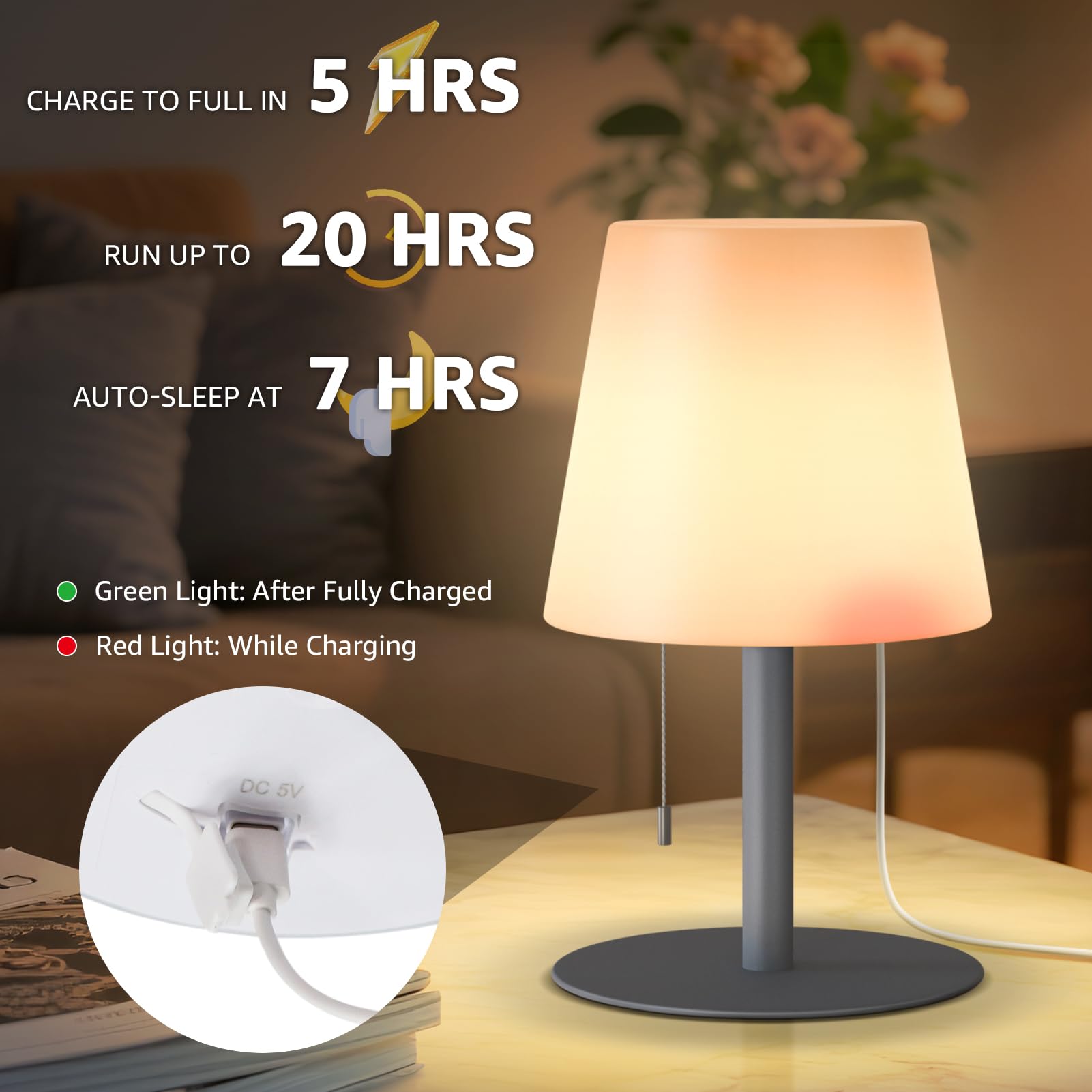 uuffoo Duschlampe, wasserdicht, 8 Farben, Duschlicht, wiederaufladbar, kabellos, batteriebetrieben, LED-Tischlampen für den Außenbereich, dimmbar, tragbar, für Innen- und Außenbereich, Badezimmer