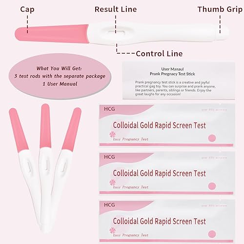 Miniatura 2 de Prueba de embarazo divertida de broma siempre positiva  Primera respuesta pruebas falsas para embarazadas, juguetes de broma positiva, prueba de