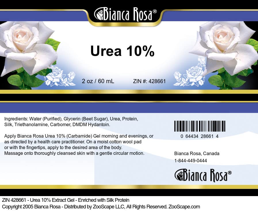 Bianca Rosa Urea 10% Gel - Enriched with Silk Protein (2 oz, ZIN: 428661) - 2 Pack