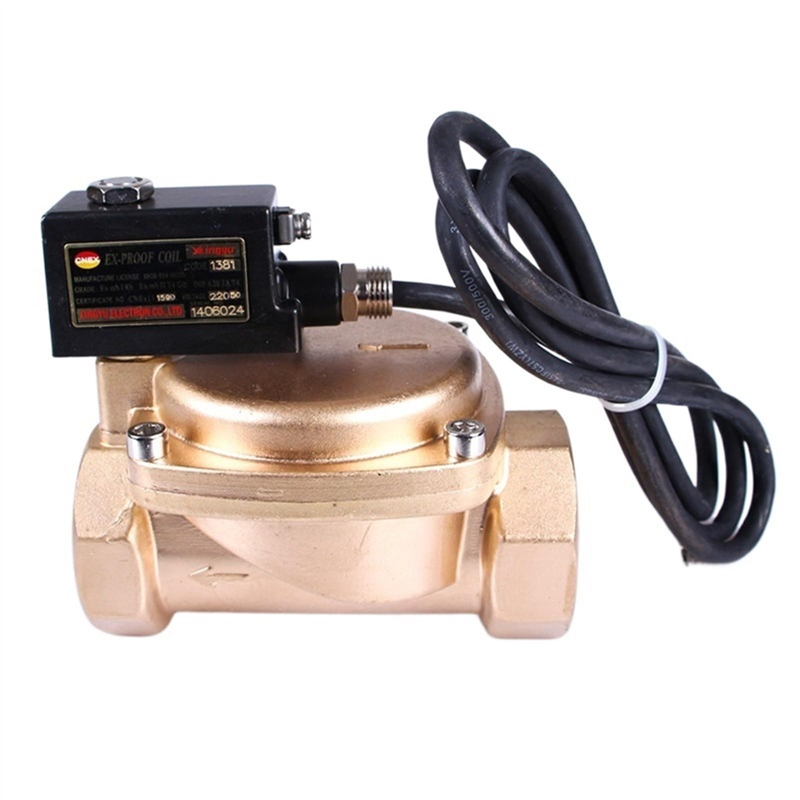 Zdeswaa Dn50 High Pressure 16 Kg Explosion Proof Solenoid Valve Ip65 Normally Closed Ac220v Dc24v For Water Oil Air(Dc-24)