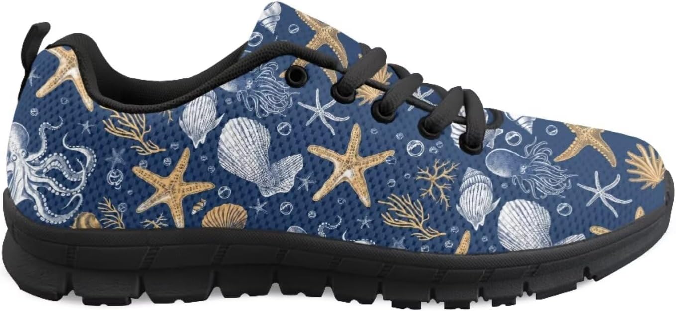 Funnydude Cute Print Girls Tennis Shoes Size 10.5-7 Kids Casual Walking Shoes Lace up Sneakers