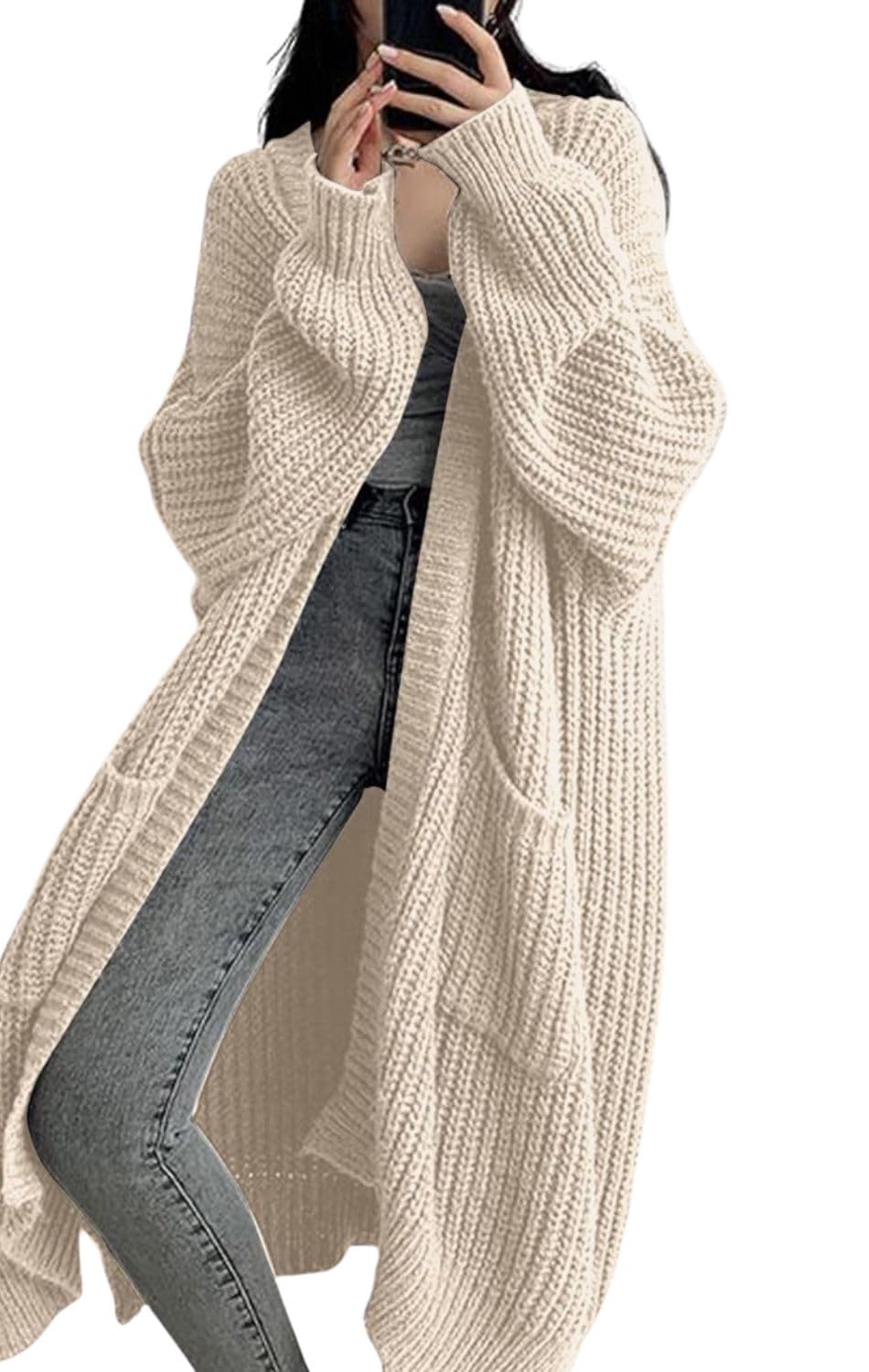 Womens Comfy Fall Warm Cardigan Daily Fuzzy Sweaters Cable Blanket Coats