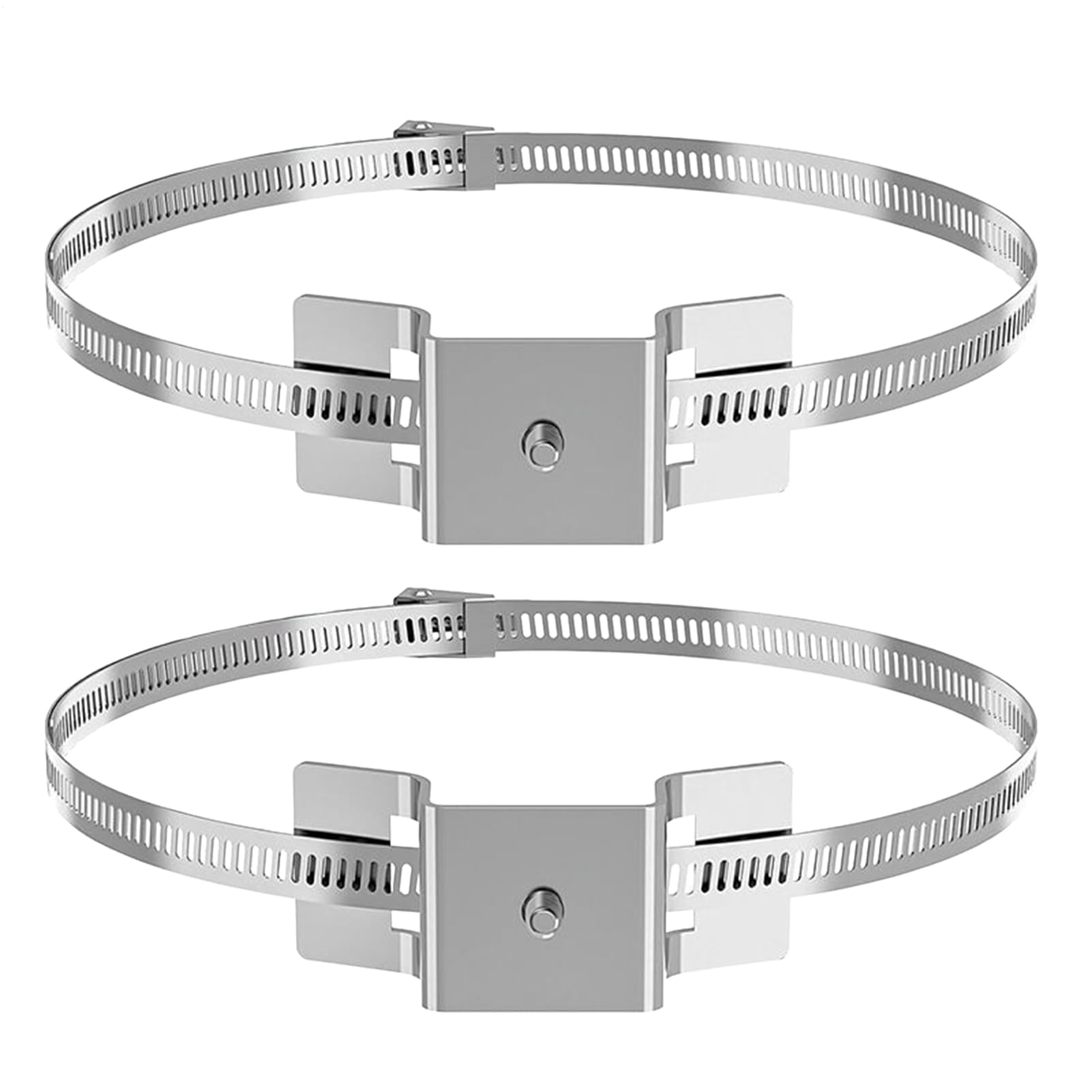 Mastklemmen - 2 Stück Straßenschildband Halterung | Einstellbare Hardware zur Befestigung von Solarmodulen, Briefkästen, runden Telefonmasten, Stangen und