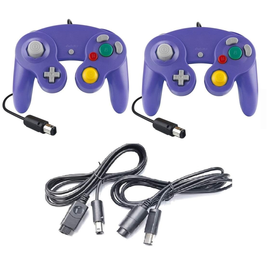 Set di accessori, cavo di estensione, alimentatore, controller viola, cavo di estensione TV per Nintendo GameCube GC