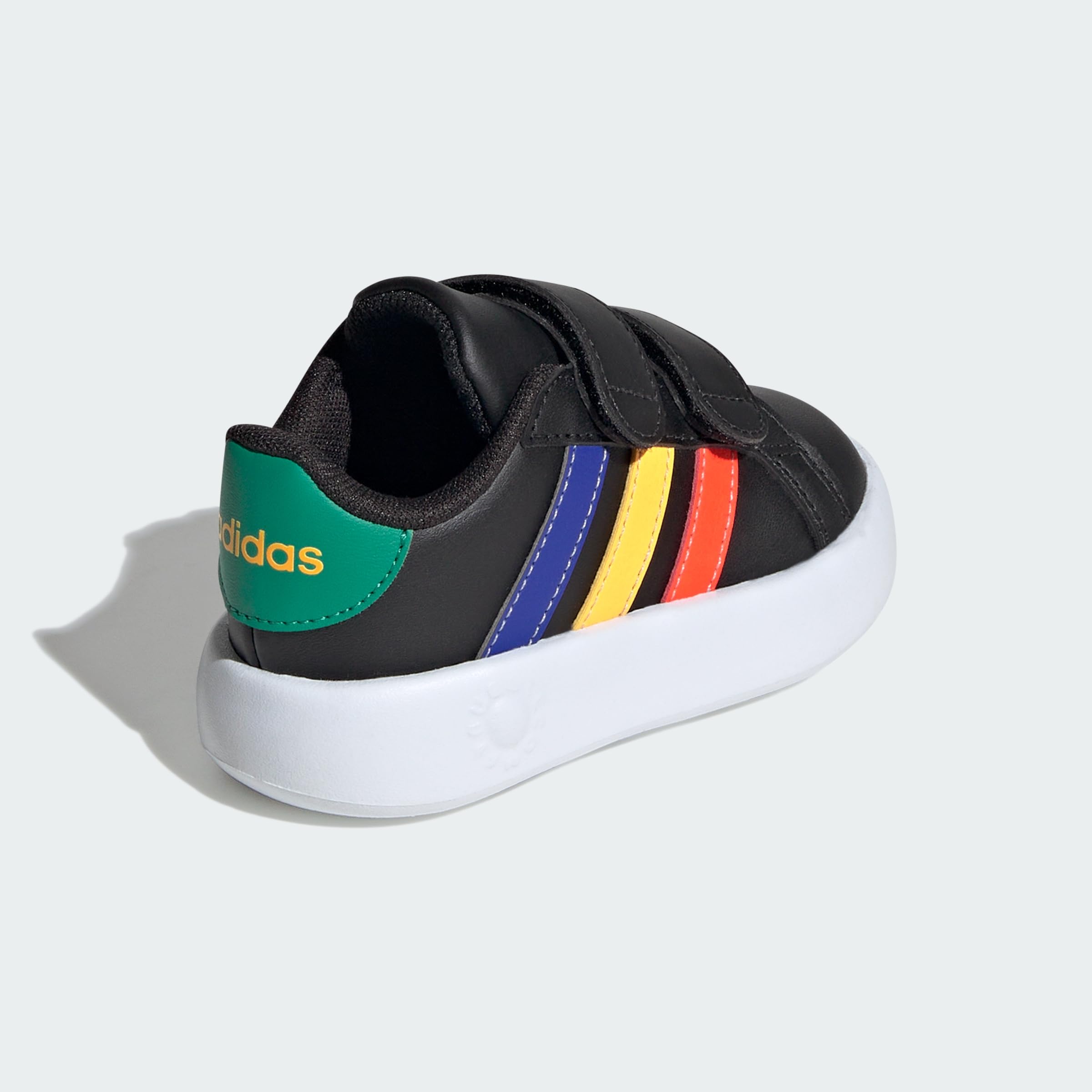 adidas Grand Court 2.0 Shoes Kids Mixte Enfant Basket, Core Black Lucid Blue Court Green, 21 EU