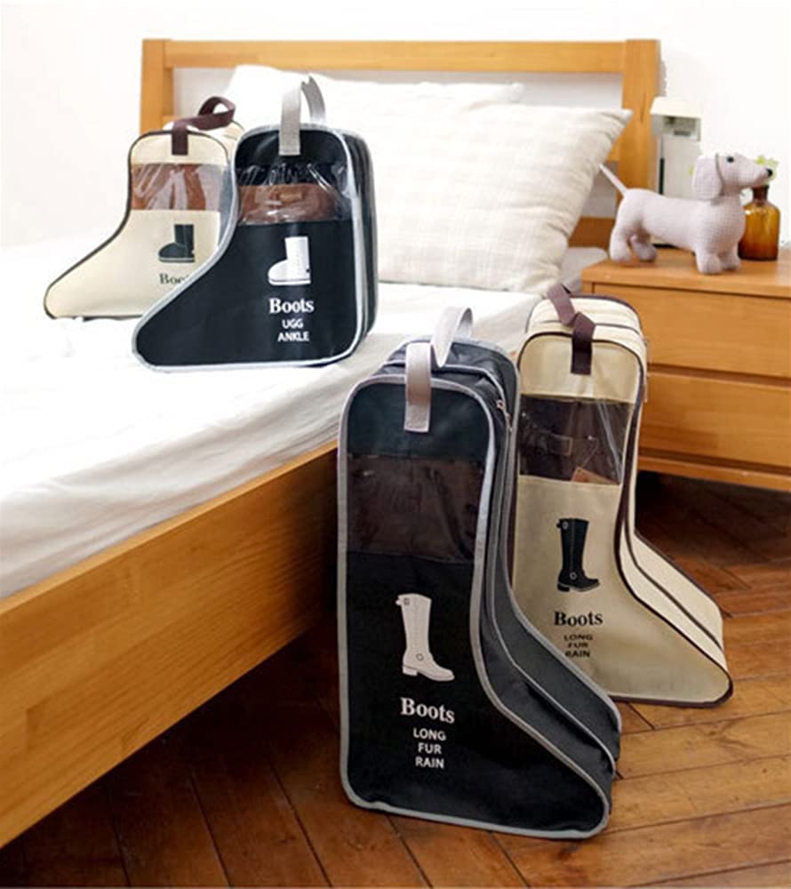 Boot Bag Pvc Portable Dust Proof Boot Storage Bags With Carrying Handles 2-Pack Boot ...