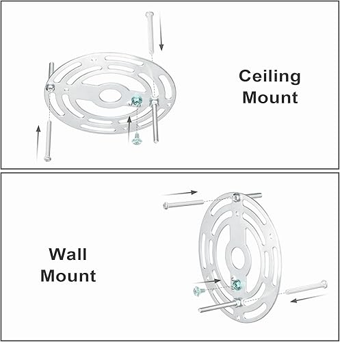 Miniatura 5 de OwnMy 3 soportes de montaje para lámparas de techo, placas de montaje universales para lámparas de techo, soportes para lámparas de techo redondas,
