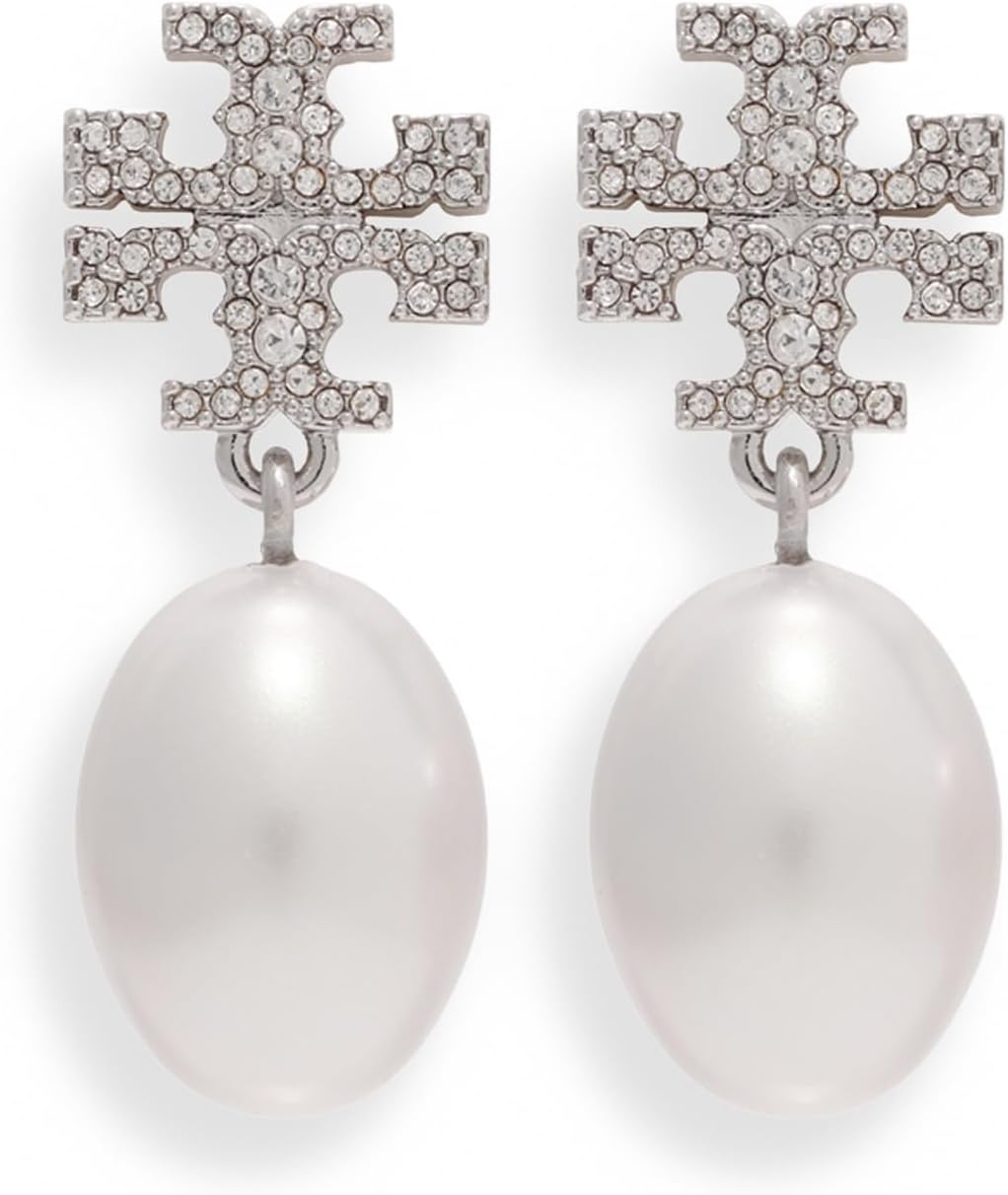 Tory Burch Women's Kira Pave Pearl Drop Earrings