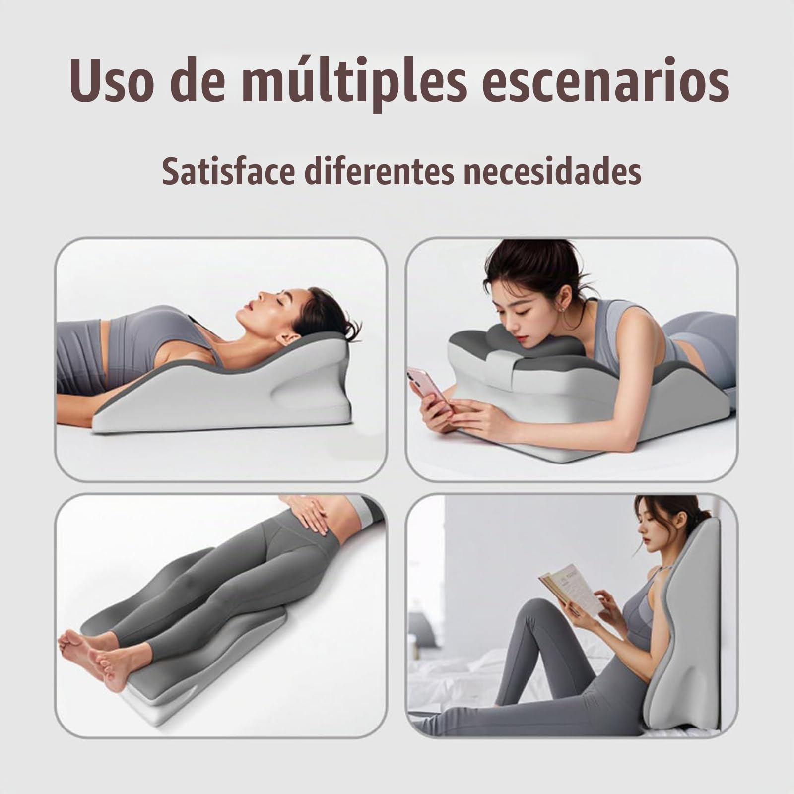 Almohada sexual para parejas, almohada sexual multifuncional para la interacción, cojín lumbar ergonómico para la postura, cojín para glúteos, almohada de espuma viscoelás(Size:60*36*22cm,Color:Beige)