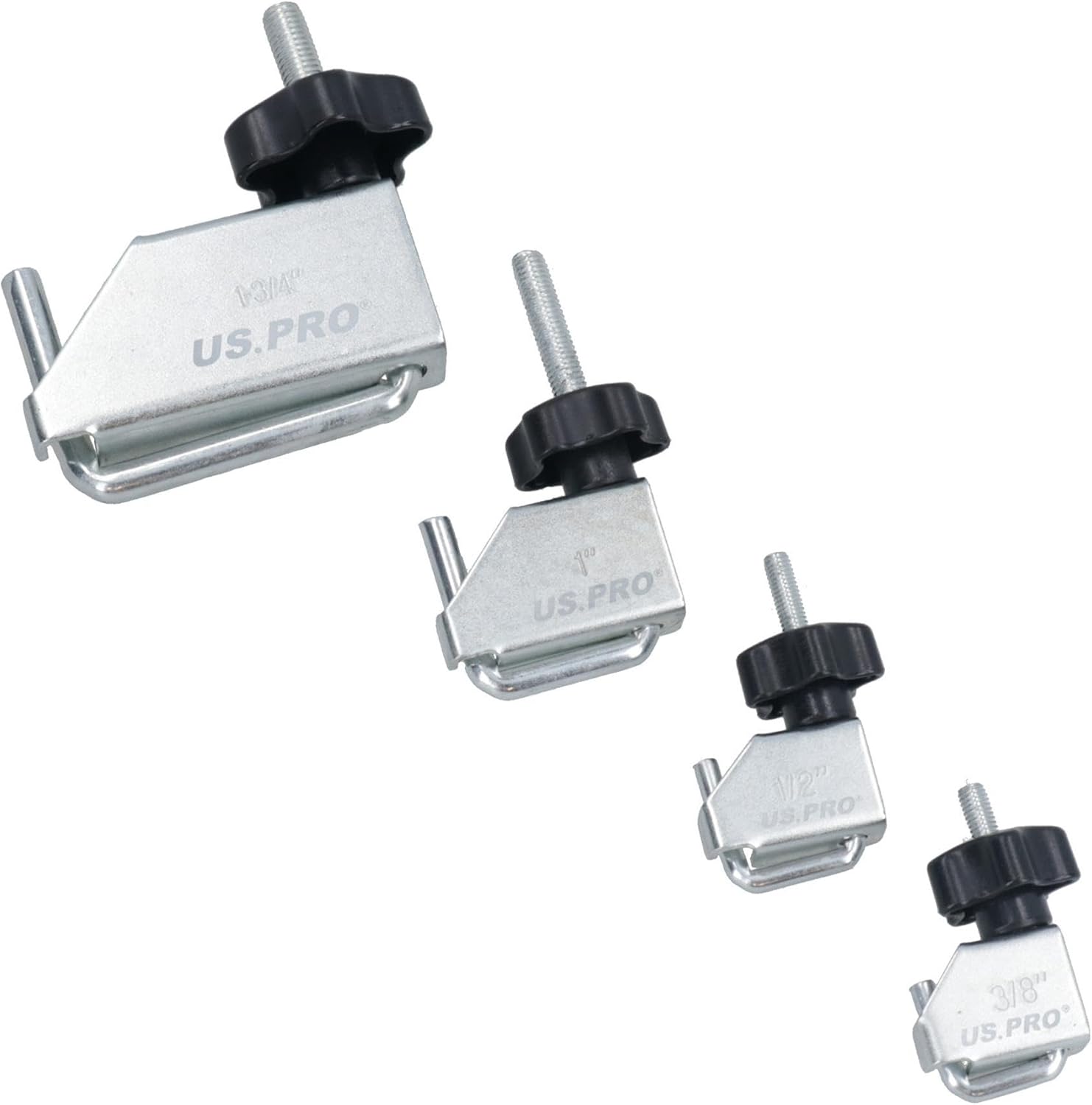 Pipe/Tube/Brake Line Clamp 4pc Set by U.S Pro tools AT188