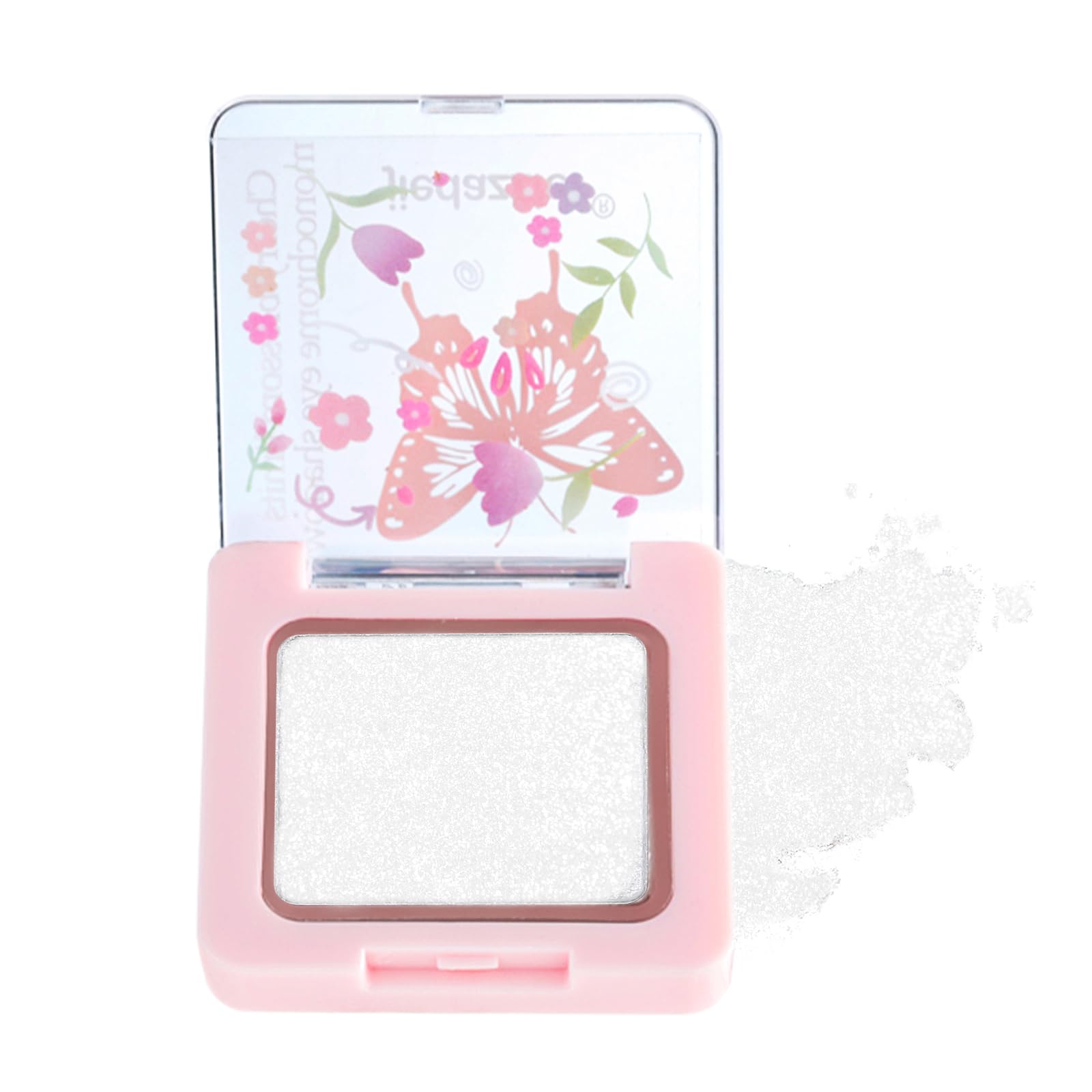 Jutqut Paleta de sombras de ojos, sombra de ojos con purpurina brillante, maquillaje coreano brillante, paleta de larga duración, vegano y sin crueldad 02# White Diamond Flash