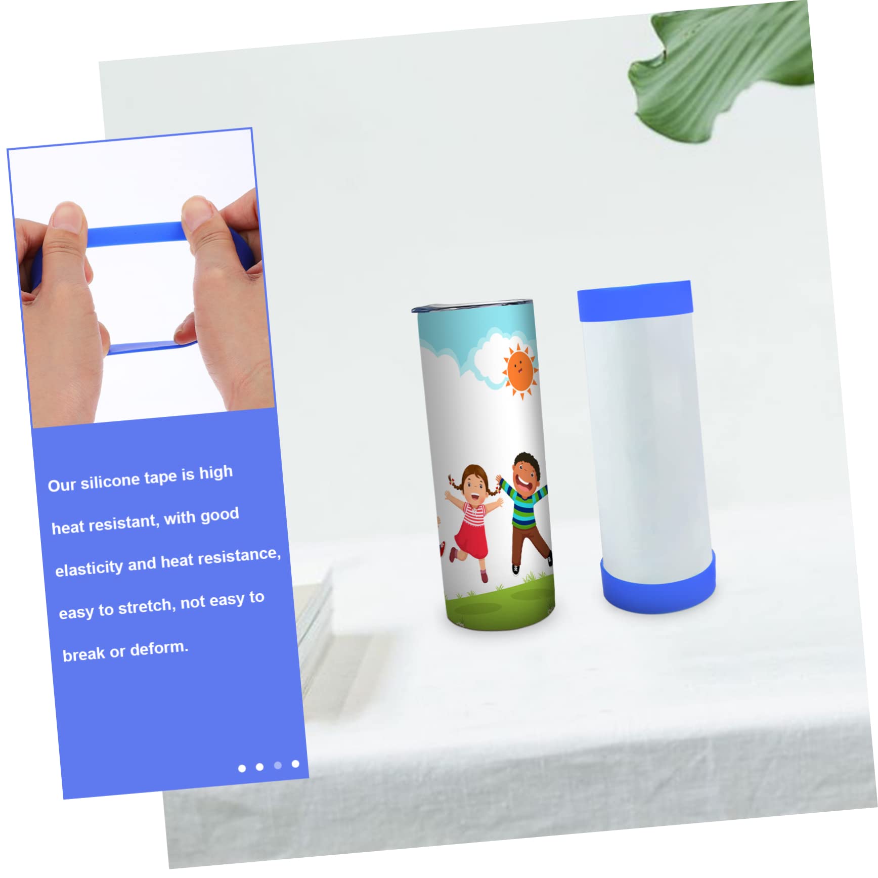 Operitacx 3sets High-Temperature Resistant Heat Transfer Tape for Sublimation DIY Sublimation Tape Heat-Resistant Silicone Bands 10pcs*3