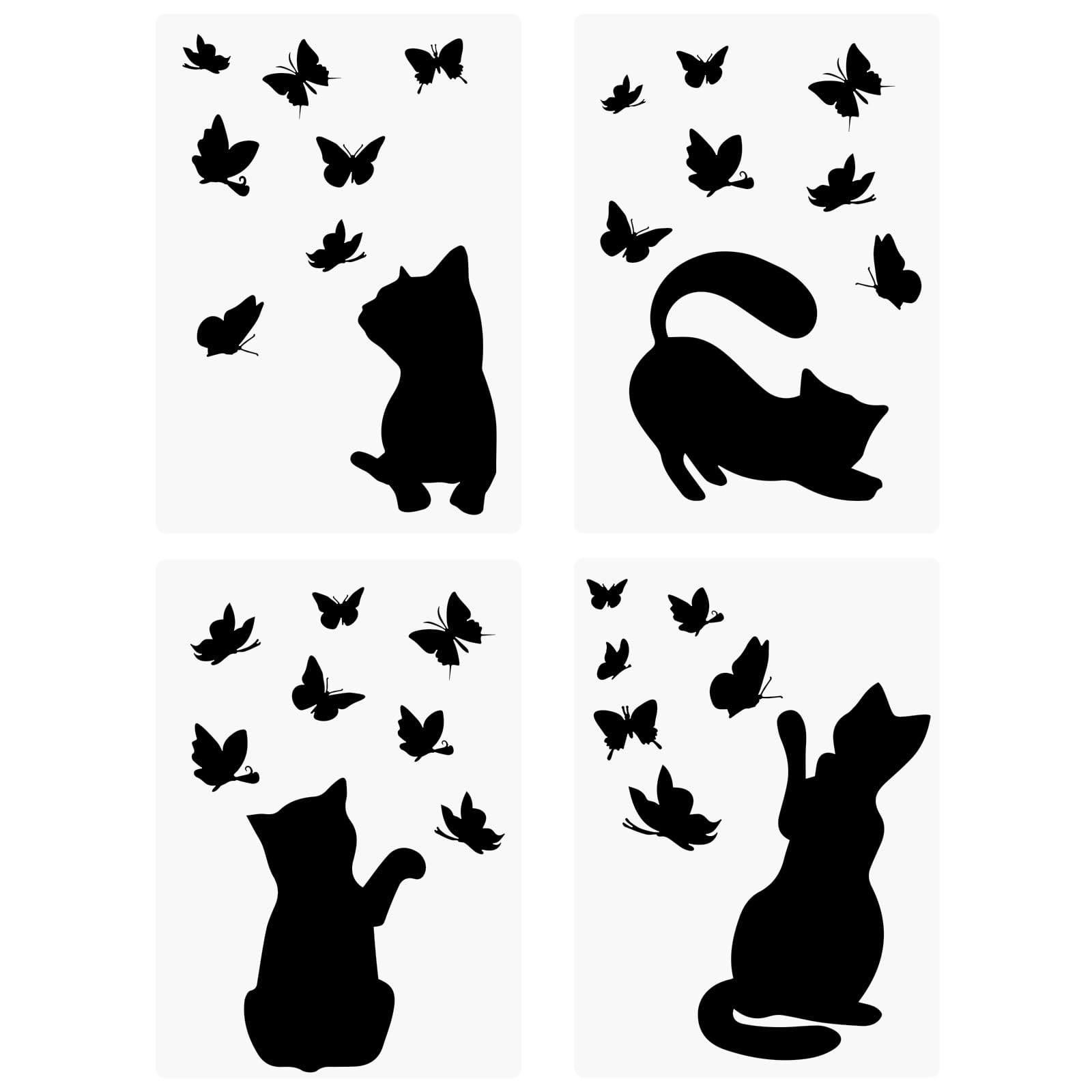 CIEMODACat Stencil Mylar Sheet Butterfly Template for Painting Wall Bedroom Bathroom Modern Shabby Chic Art Craft
