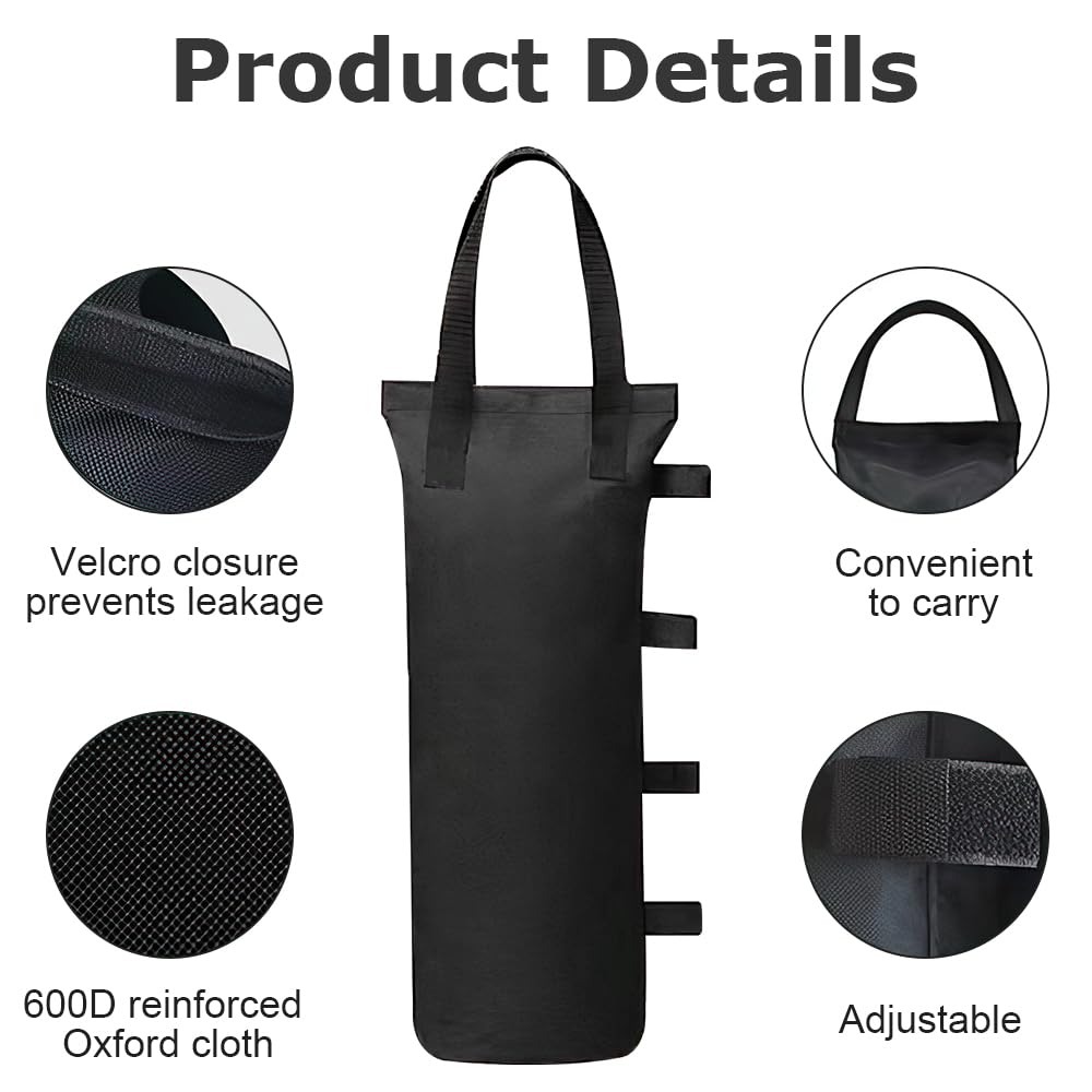 6 sacchi per tenda da 50 x 20 cm, pesi, per sacco di sabbia, per gazebo