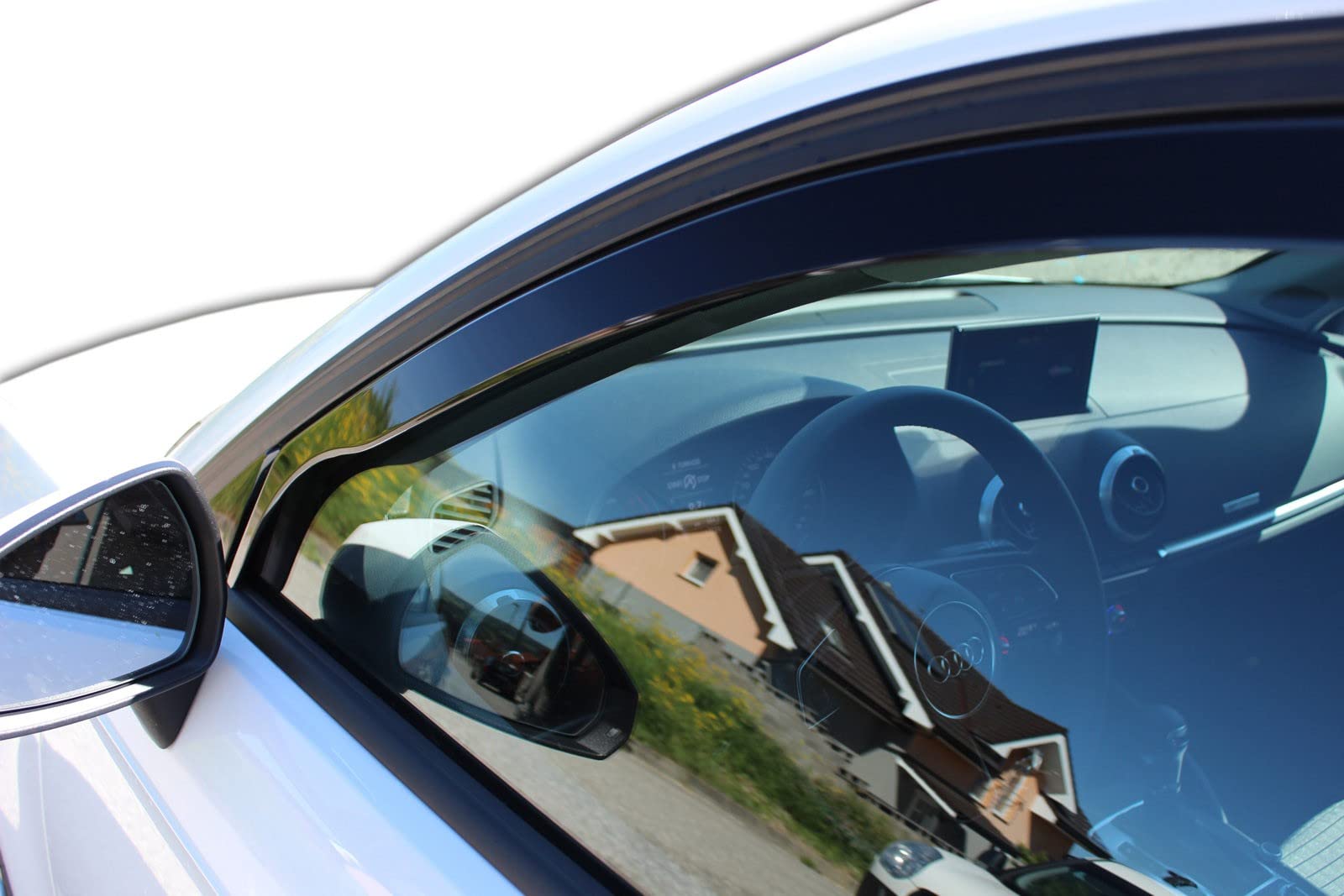 J&J AUTOMOTIVE Deflettori d'Aria per Audi A3 8V Sportback 5-Porte 2012-2020, Set da 4 Pezzi, Nero Fumé Oscurato Heko