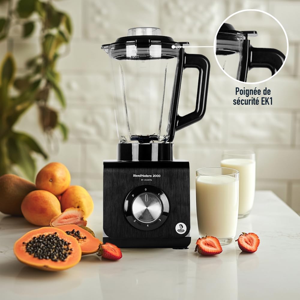 Blender Mixeur Multifonctions 2000W, Blender Smoothie/Soupe Puissant, 2L Grande Capacité, 8 Blender Mixeur Multifonctions 2000W, Blender Smoothie/Soupe Puissant, 2L Grande Capacité, 8