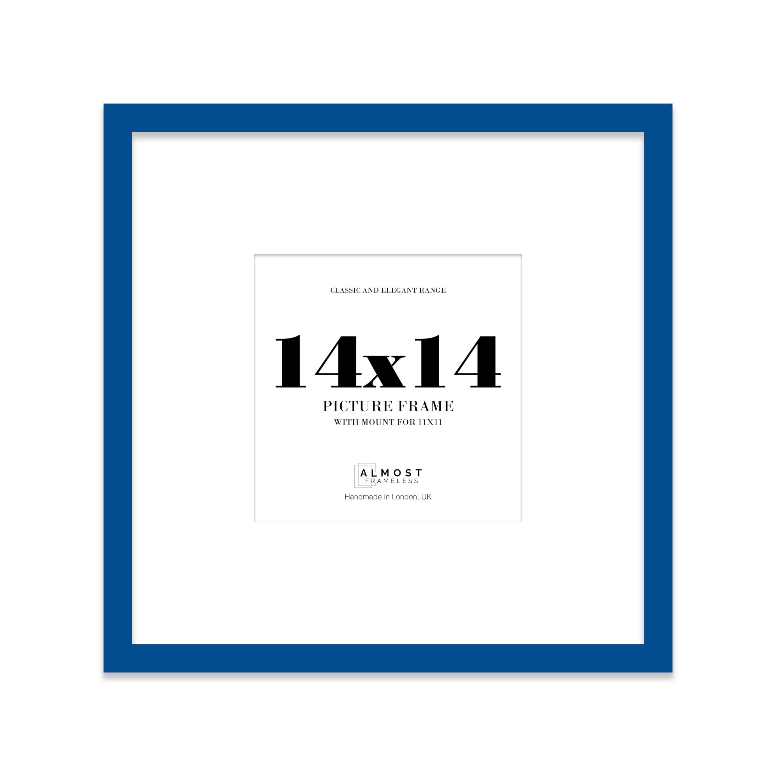 14X14" Blue Picture Frame14X14" Square Frame With 11X11" Mount For 14X14"/11X11" Pictures Art Deco Style Room Decor1 Pack from B&Q