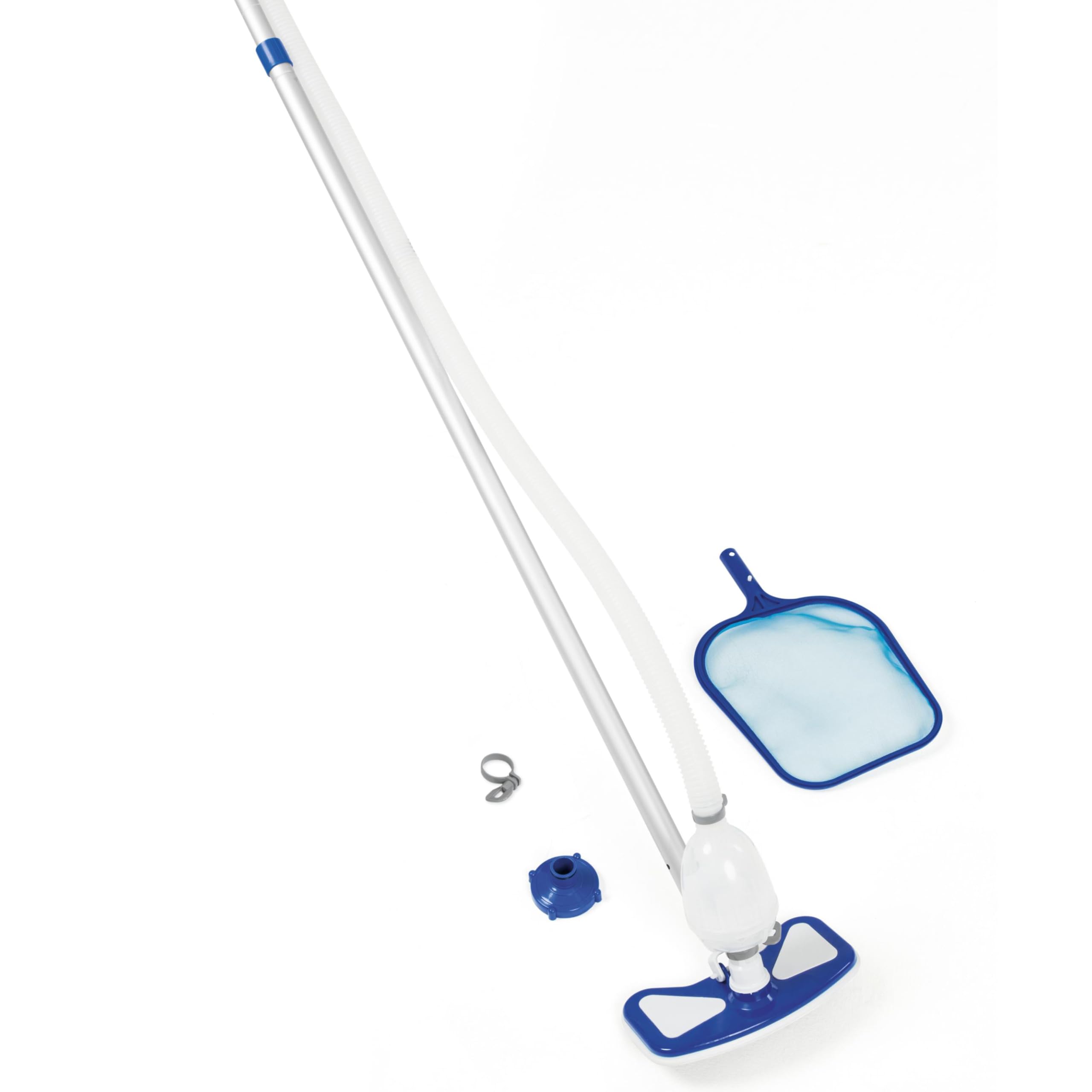 Bestway 58234 Pool - Reinigungsset Vakuum-Sauger und Kescher Blau 280 x 27 x 2.5 cm