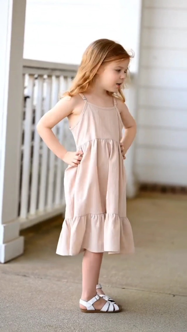 casual dress for young ladies Watch Girls Solid Linen Midi Cami Dresses on Amazon Live 28% Nylon Size:6X/7 Lyndhurst - Dresser White HOODIE