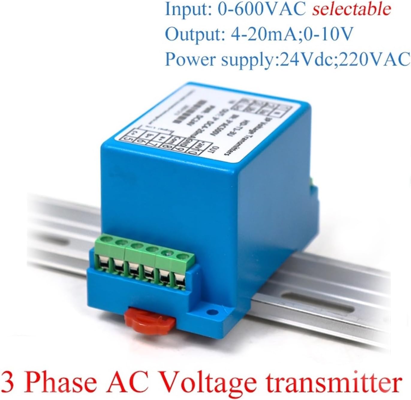 DC24V AC220V Ac Voltage Transducer Voltage Sensor Transmitter Input 0-10V Ac Output 0-10V Dc(24V_0-5V_3 Wire)