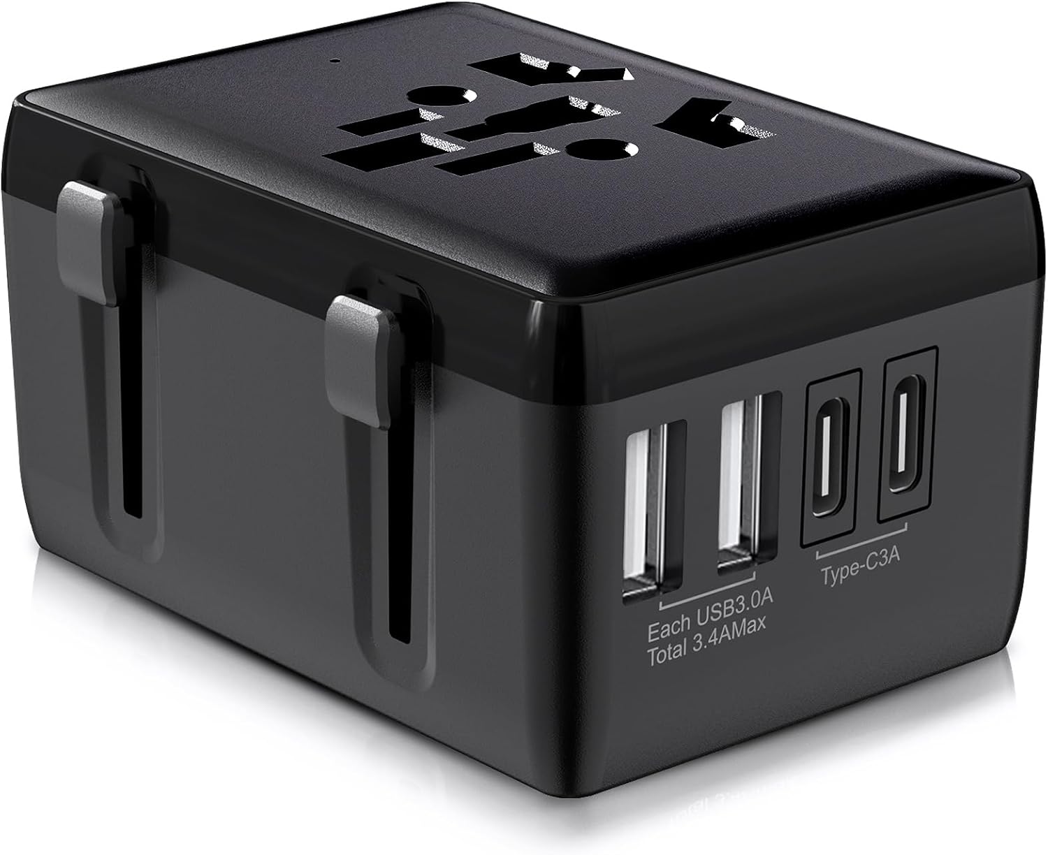 Universal Travel Adapter Worldwide, Travel Plug Adapter Worldwide With 2 USB C & 2 USB Travel Adaptor All in One International Travel Adapter Universal Charger Power Adapter for European EU US UK AUS Universal Travel Adapter Worldwide, Travel Plug Adapter Worldwide With 2 USB C & 2 USB Travel Adaptor All in One International Travel Adapter Universal Charger Power Adapter for European EU US UK AUS