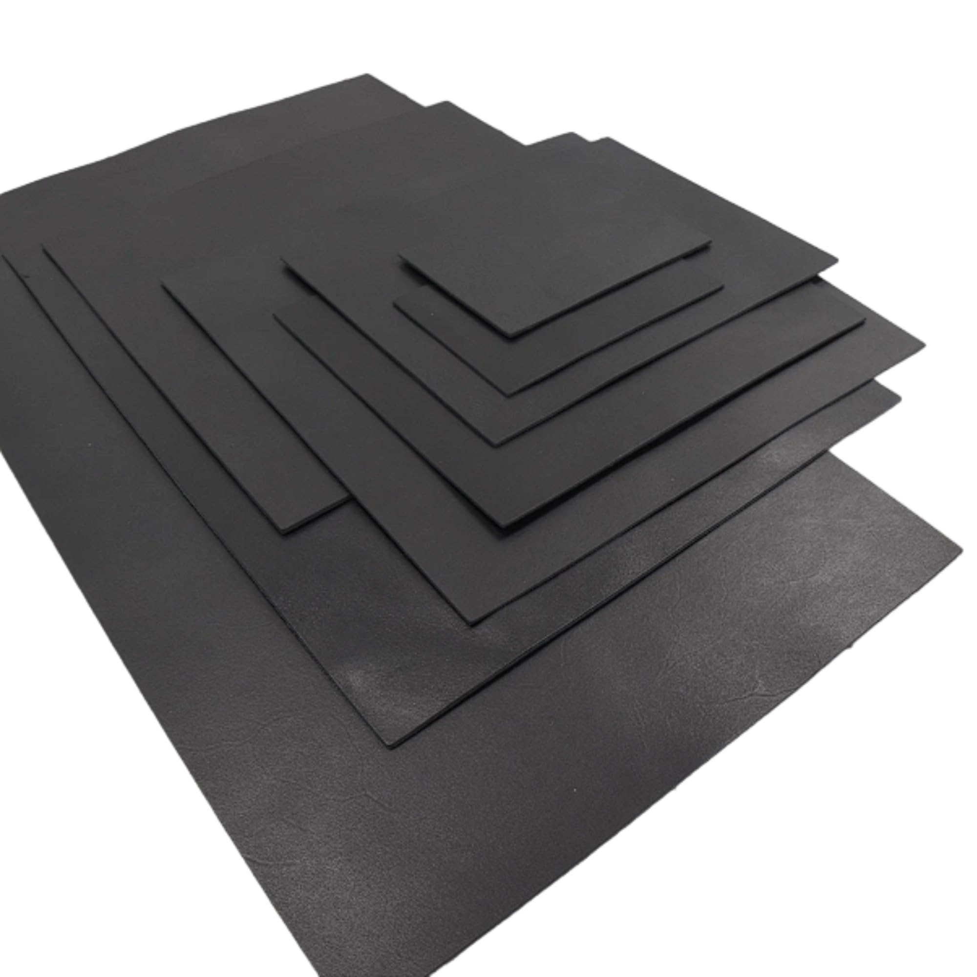 Bovine 1mm Thin Full Grain Black Genuine Leather Sheet NO Faux/PU