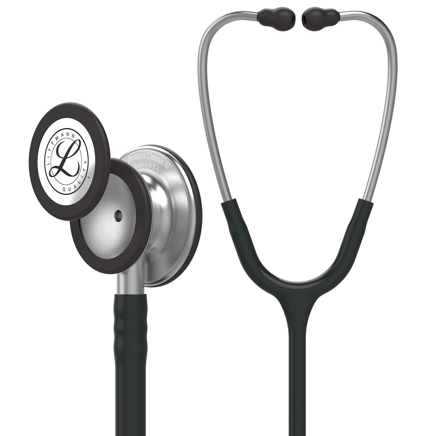 3M Littmann Classic III Monitoring Stethoscope, 5620, More Than 2X as Loud, Weighs Less, Stainless Steel Chestpiece, 27" Black Tube