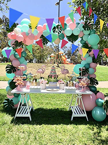 Image of Piokio 100ft Colorful Flag Banner Party Celebrations Graduation Decorations, for Party, Birthdays, Classroom Decorations (Pack of 3)