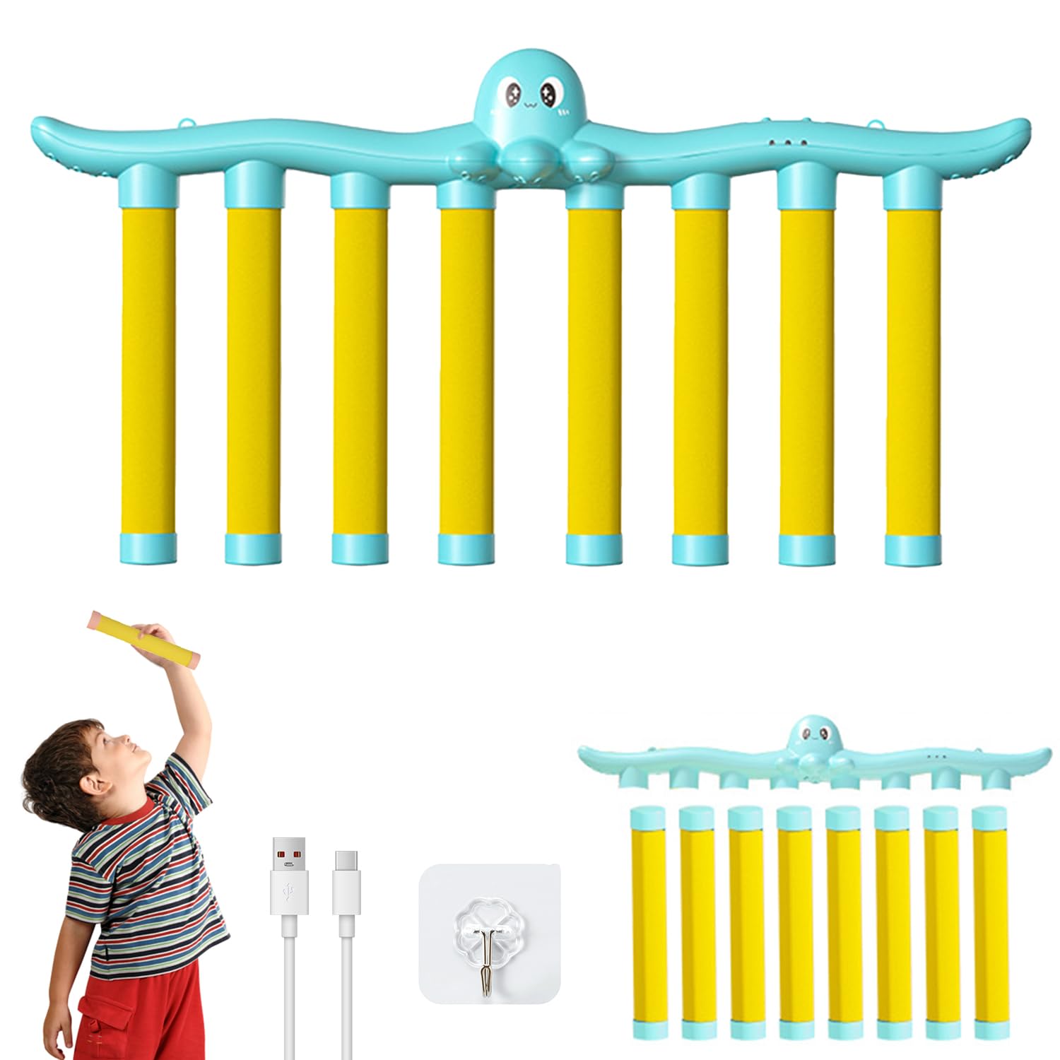 Catching Sticks Games,Falling Sticks Catching Game,Drop It Catch It Win It Reaction Game,3 Dropping Speeds Quick Reactions Toy,Hand-Eye Coordination Training Gift For Kids Adults Christmas (Blue) — view 14