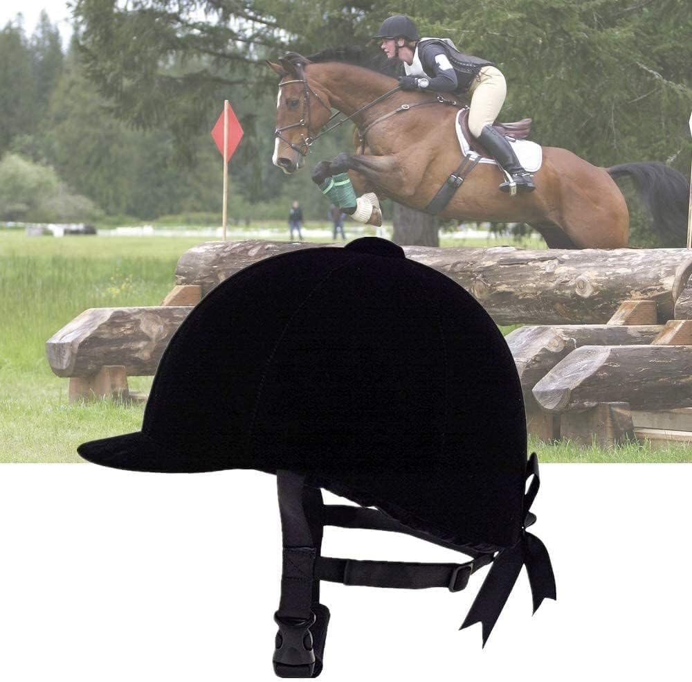 Kask jeździecki Kask jeździecki, Kapelusz jeździecki Kask Aksamitny Wygodne czapki jeździeckie Oddychające kaski jeździeckie(24.41in/62cm)
