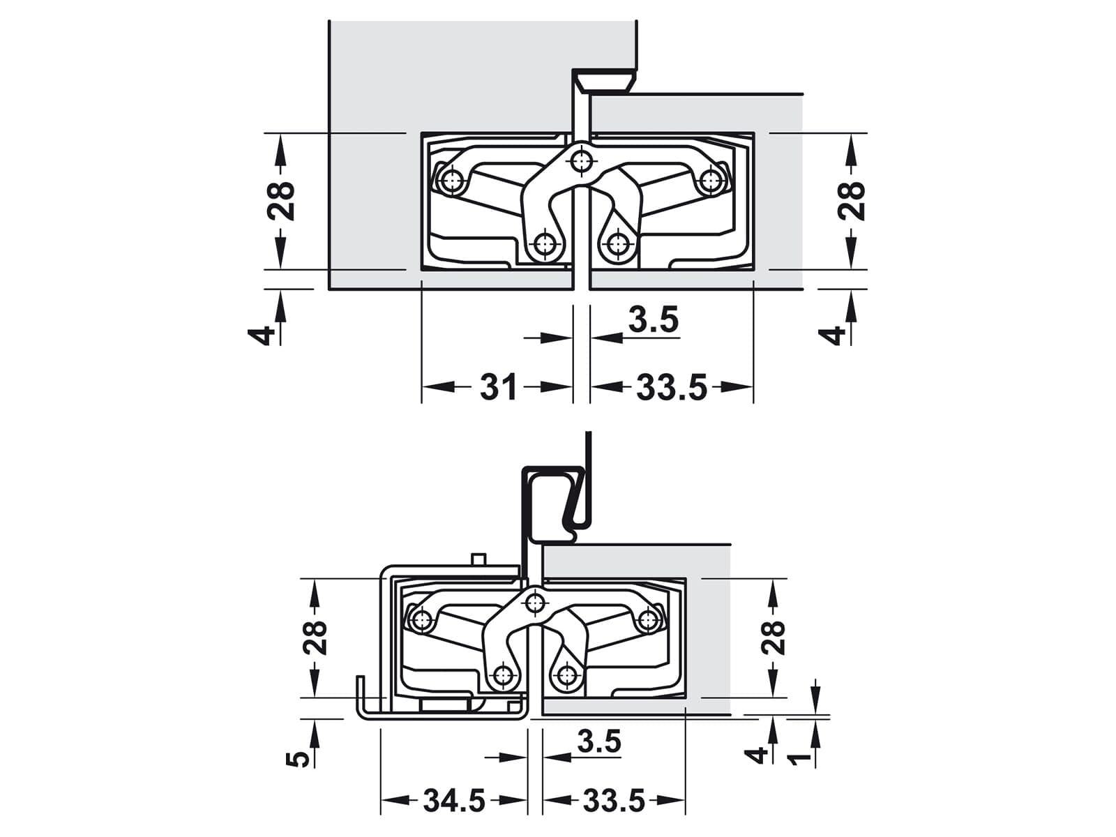 Simonswerk - 924.17.104S1 Türband TECTUS TE 340 3D Edelstahl Matt 2er Pack
