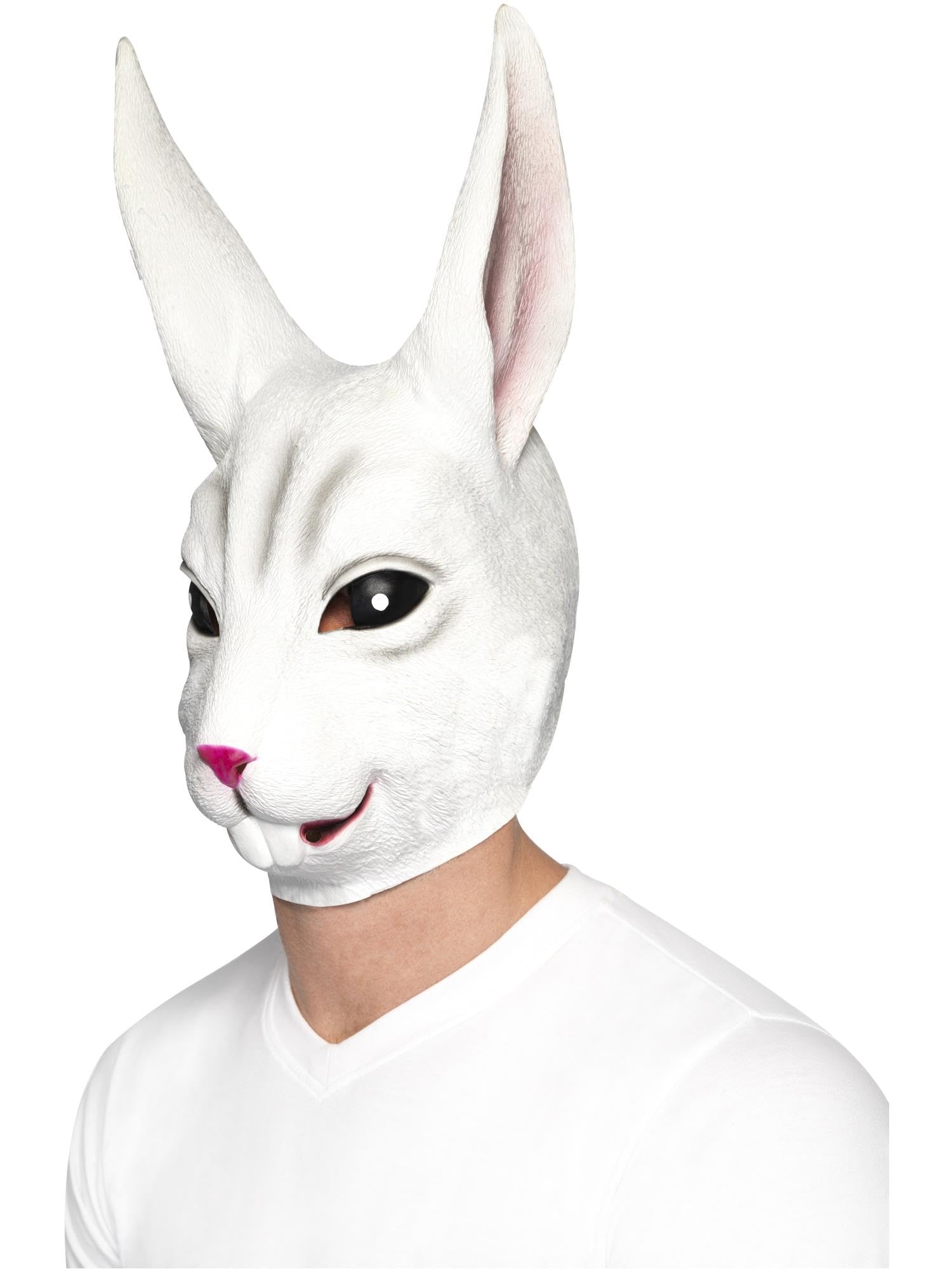 Smiffys Unisex Adult Rabbit Mask (One Size) (White)