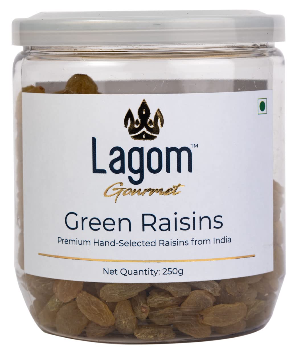 Lagom Gourmet Seedless Green Raisins 250g | All Natural | No Preservatives | No Added Sugar | Gluten Free | Vegan | Plant Based | Non GMO | Raisins Dry Fruit | Kismis | Kishmish (B0B79LGLGD) Amazon Price History, Amazon Price Tracker