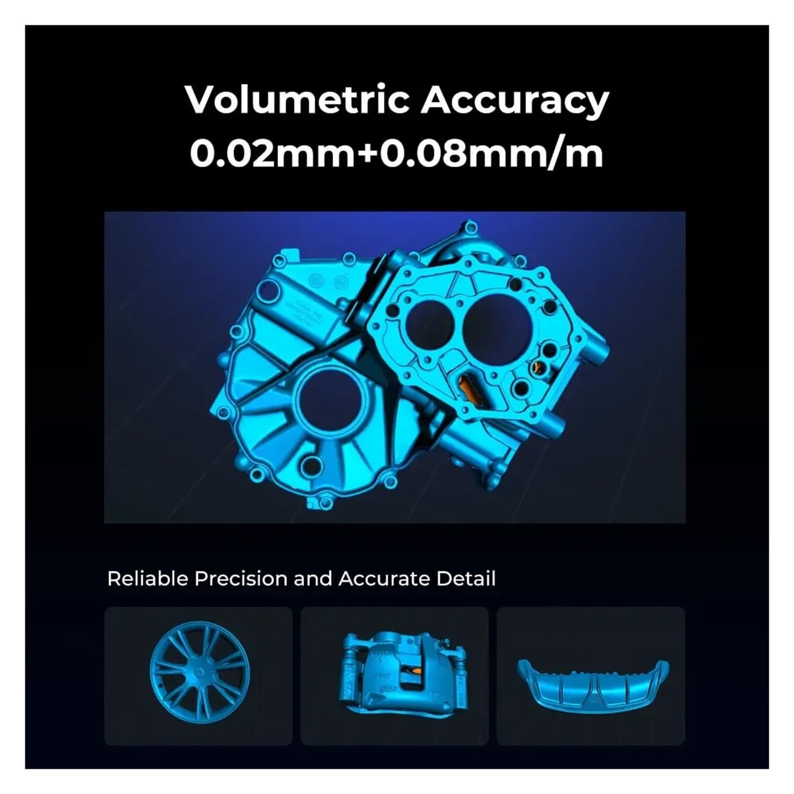 Scanner 3D professionale 22+7 linee blu/luce NIR Precisione 0,02 mm Tracciamento anti-vibrazione a 60 FPS Scansione a colori a 24 bit