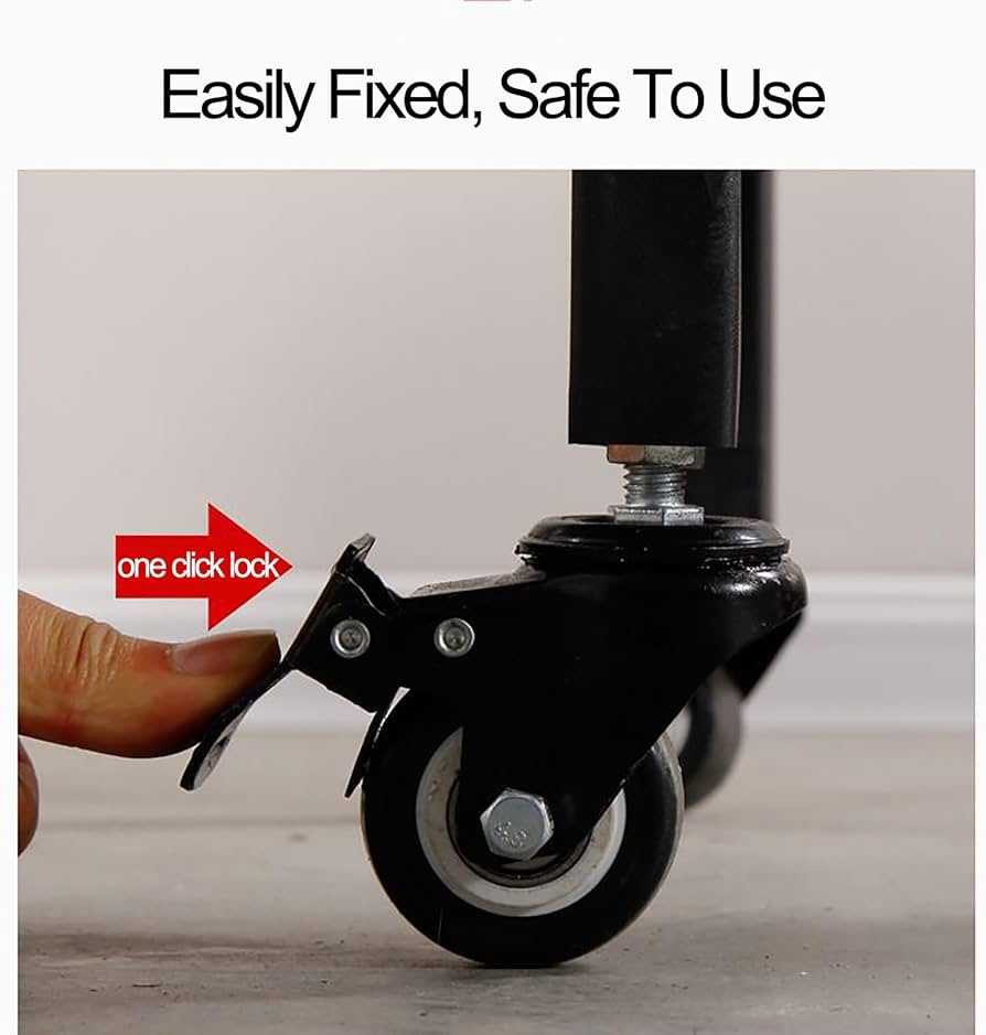 Amazon｜6輪付き折りたたみダイニングテーブル、ドロップリーフ