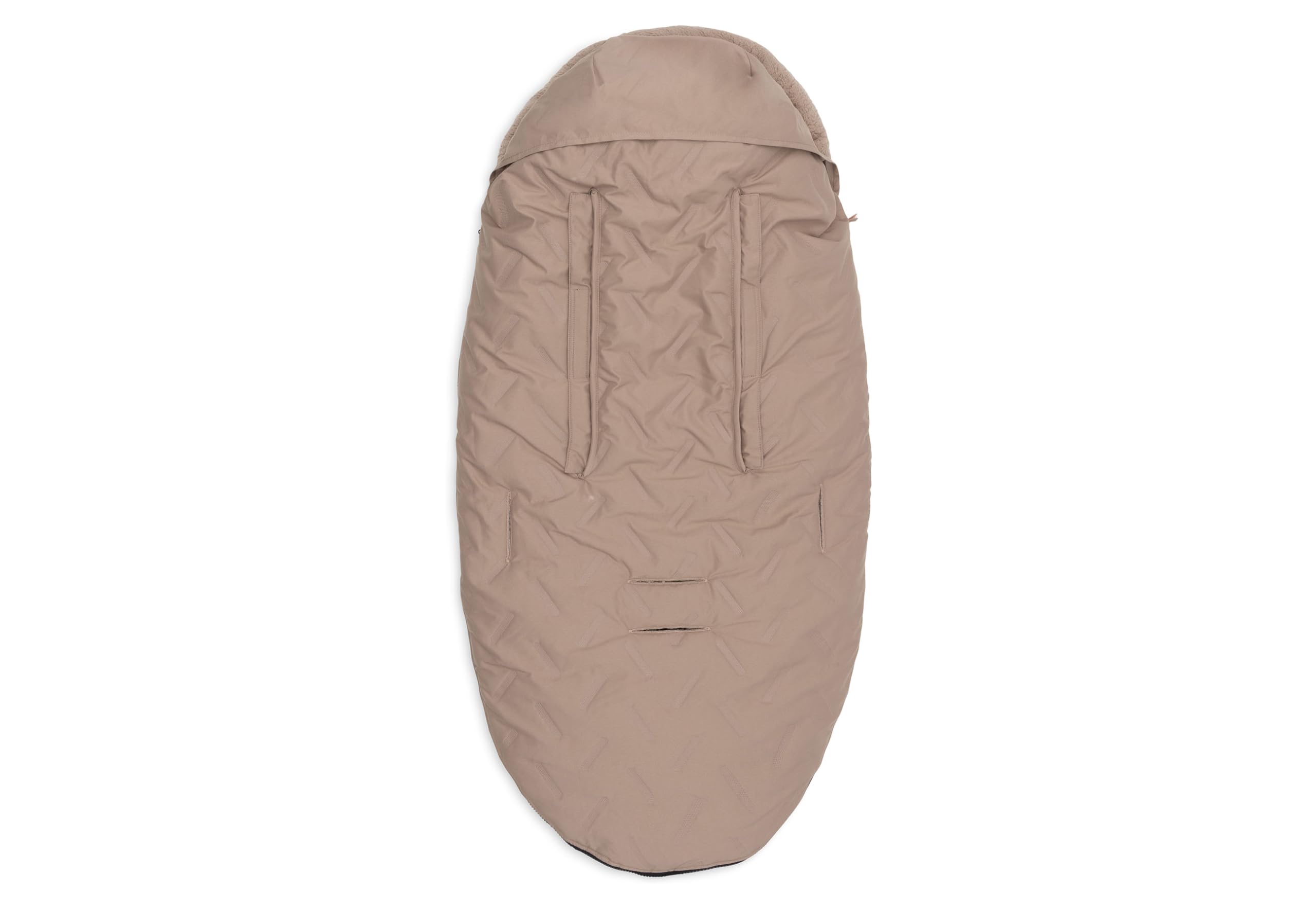 Jollein Nid d’Ange - Embossed - Milky Coffee - Pour Poussette ou Landau - Doublure Polaire Douce - Ouverture Complète - Lavable à 30 °C