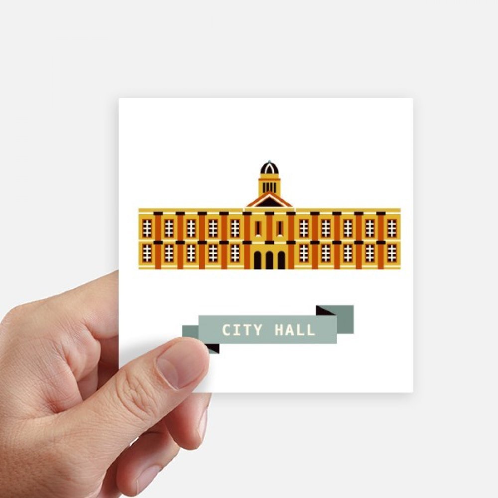 Sticker Singapour City Hall Square pour masquer les rayures de valise et PC
